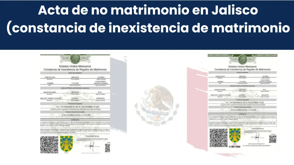 Acta de matrimonio Jalisco para trámites en el extranjero — apostille