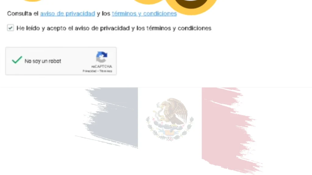 Paso 4:Crea una contraseña segura y acepta los términos y condiciones.