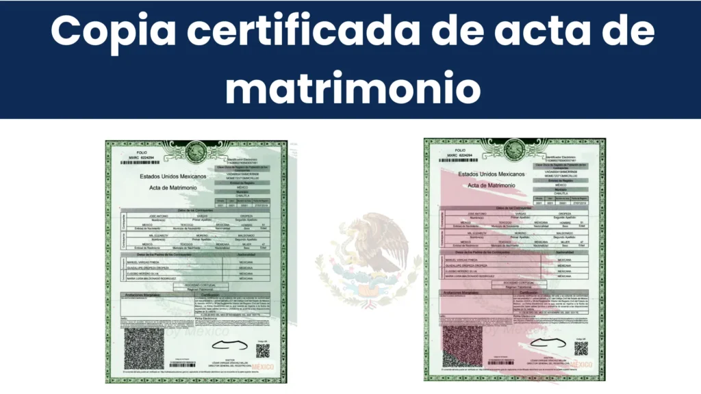 Copia certificada de acta de matrimonio — qué es y cómo tramitarla