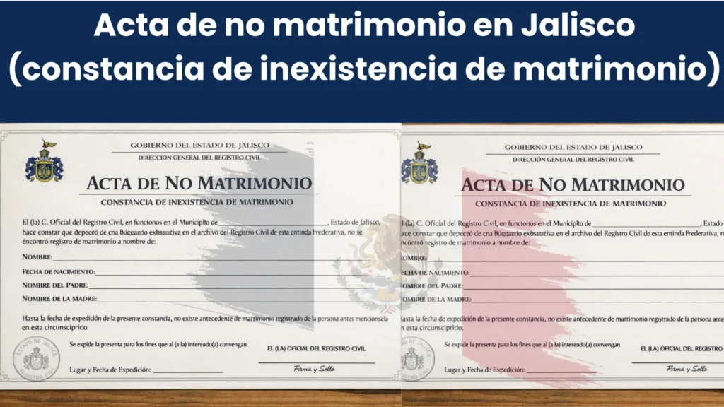 Corrección de acta de matrimonio en Jalisco