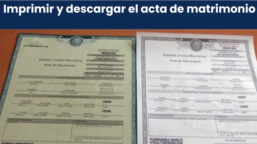 Imprimir y descargar el acta de matrimonio en línea Veracruz