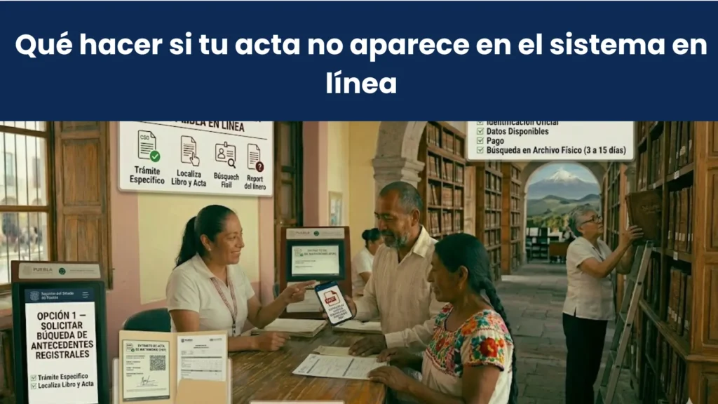 Qué hacer si tu acta no aparece en el sistema en línea