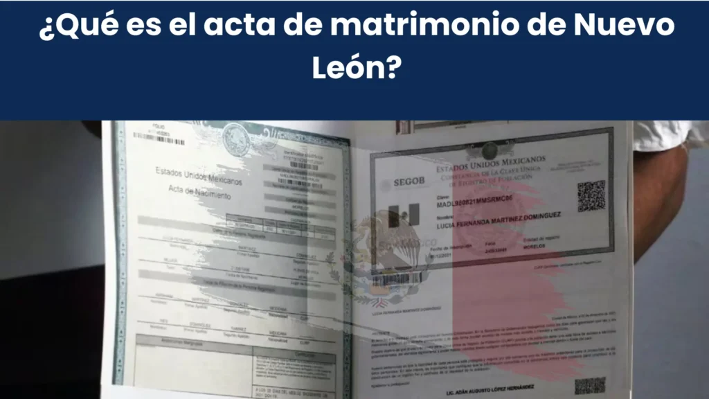 Acta de matrimonio Nuevo León