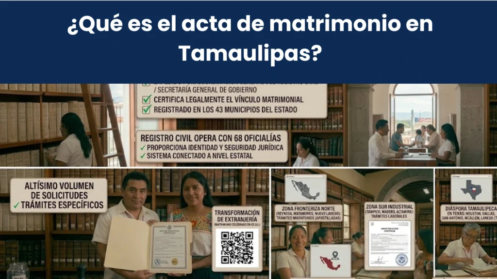 ¿Qué es el acta de matrimonio en Tamaulipas?