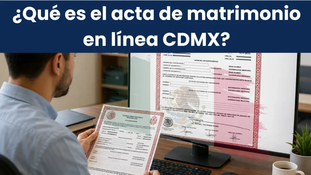 ¿Qué es el Acta De Matrimonio En Línea CDMX?